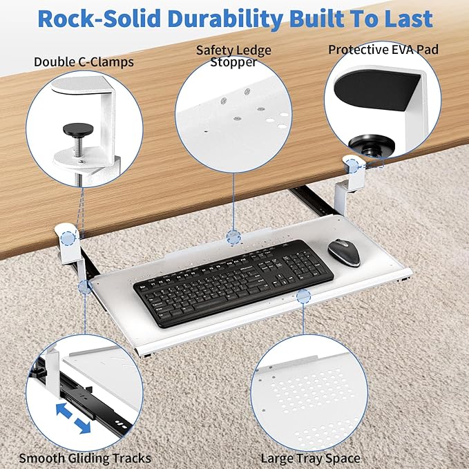 Keyboard Tray Under Desk - Image 5