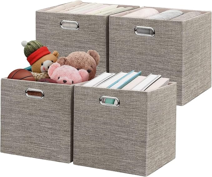Posprica Storage Bins, 11×11 Foldable Storage Cubes Boxes Container Closet - Image 2