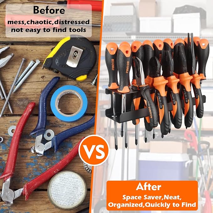 MUTUACTOR Screwdriver Organizer Rack Heavy Duty, Magnetic Mount Screwdriver - Image 6