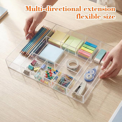 Large Acrylic Desk Deep Drawer Organizer - Image 3