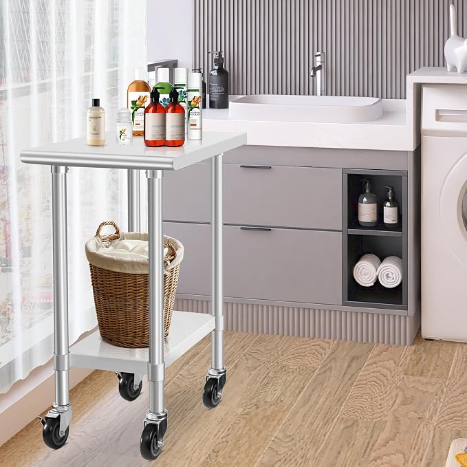 HARDURA Stainless Steel Commercial Table Prep & Work Table - Image 2