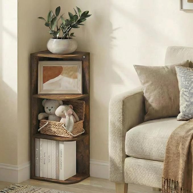 Furinno PASIR Book Shelf, 3-Tier Corner Bookshelf - Image 4