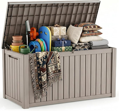230 Gallon Outdoor Storage Box, Large Resin Deck Box, Waterproof Lockable - Image 8