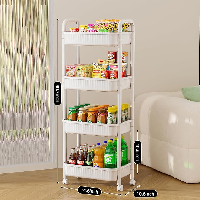 JOYZAN 4 Tier Rolling Carts - Image 3