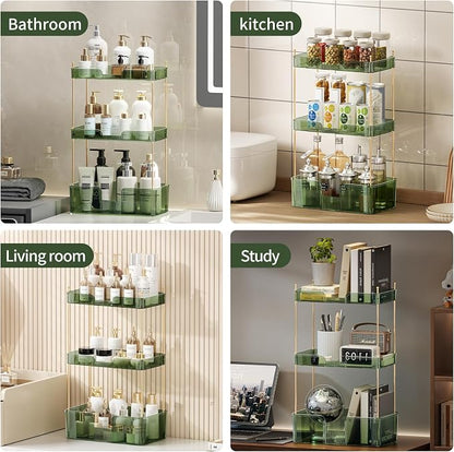Akinbas 3 Tier Bathroom Organizer Countertop Makeup Perfume Tray Skincare - Image 5