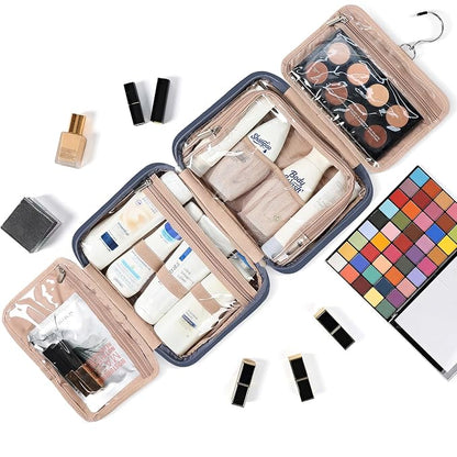 NISHEL Travel Toiletry Bag for Women, Makeup Essentials Organizer, Hanging Case - Image 6