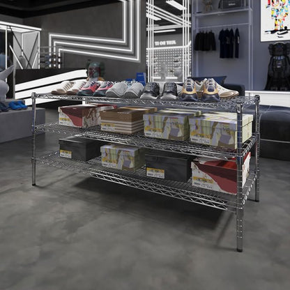 24" Deep x 60" Wide x 27" Height Wire Shelving Kit | 3-Tier | NSF Commercial - Image 2