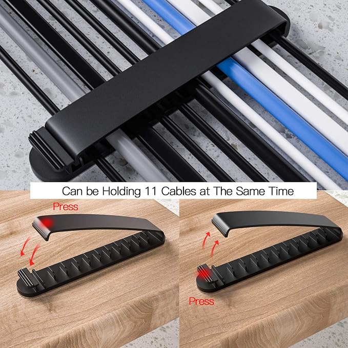 pzoz Cable Clips, 3 Pack Cord Organizer Charger Cable Management - Image 4