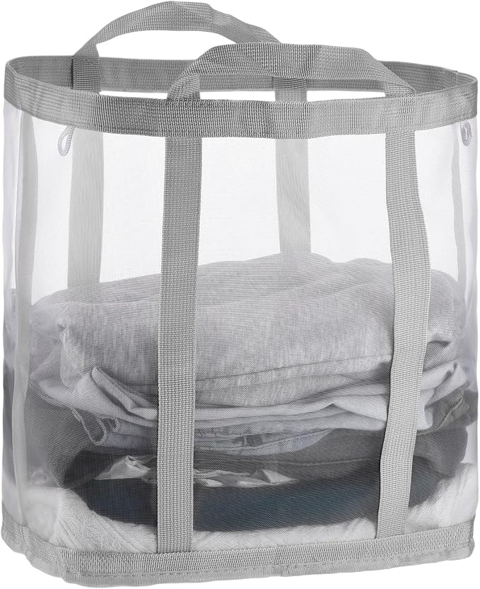 uxcell Collapsible Laundry Basket, Mesh Hamper by uxcell