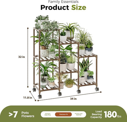 Bamworld Plant Stand with Wheels - Image 6