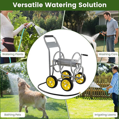 Goplus Garden Hose Reel Cart, 330ft 5/8" or 400ft 1/2" Large Capacity, - Image 8