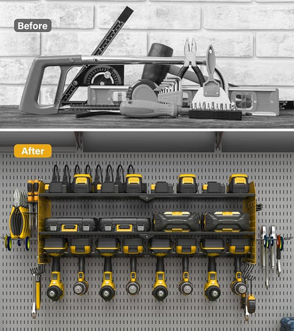 JUNNUJ Large Pegboard Power Tool Organizer - Image 4