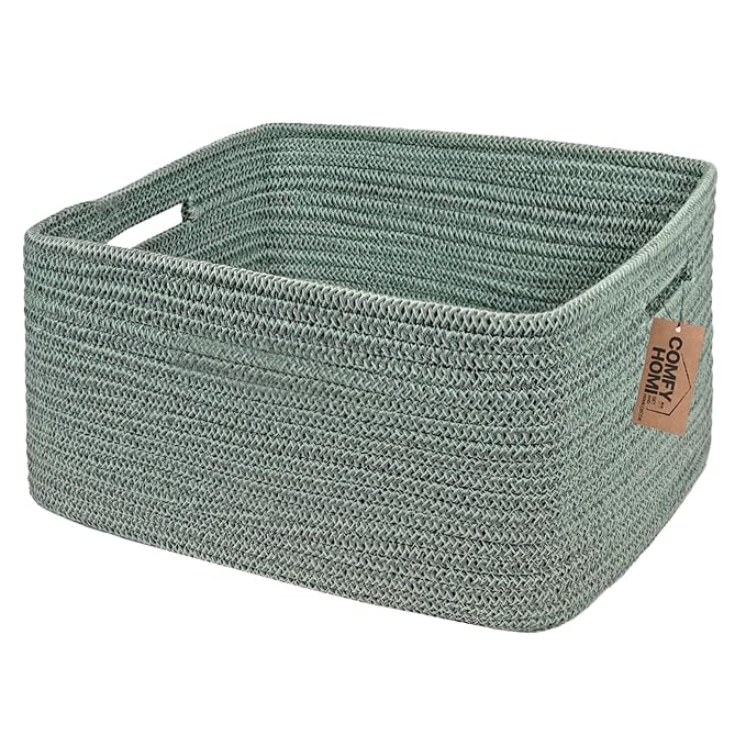 COMFY-HOMI Cotton Rope Woven Basket by COMFY-HOMI