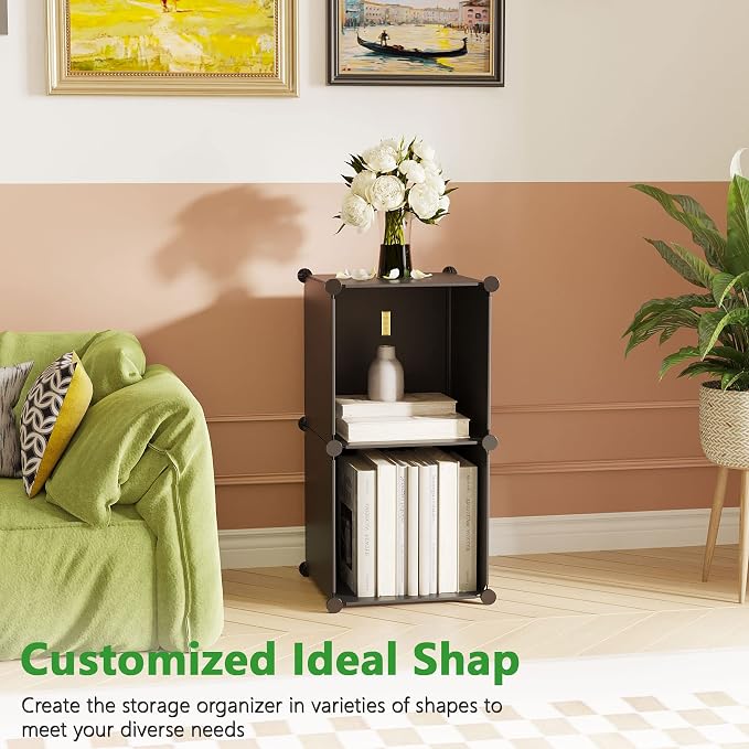 C&AHOME Cube Storage, 2-Cube Organizer Units, Plastic Closet Storage Shelves - Image 5