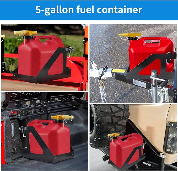 5 Gallon Gas Can Holder for Trailer Compatible - Image 4