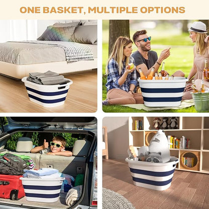 43L Collapsible Laundry Baskets plastic, Pop Up Laundry hamper/Storage Container - Image 5