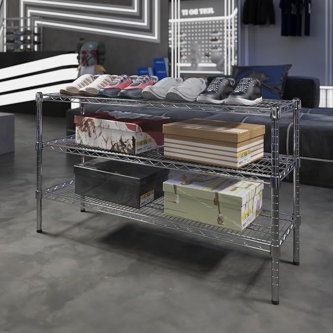 14" Deep x 48" Wide x 27" Height Wire Shelving Kit | 3-Tier | NSF Commercial - Image 2