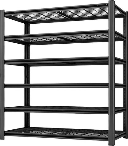 6 Tier Metal Shelving Unit, Adjustable Storage Shelves, Living Room by LIJIUHOME