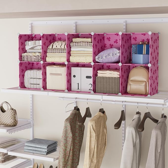 UNKU Cube Storage Organizer, 15 Cube Closet Organizer Storage Shelves, DIY - Image 6