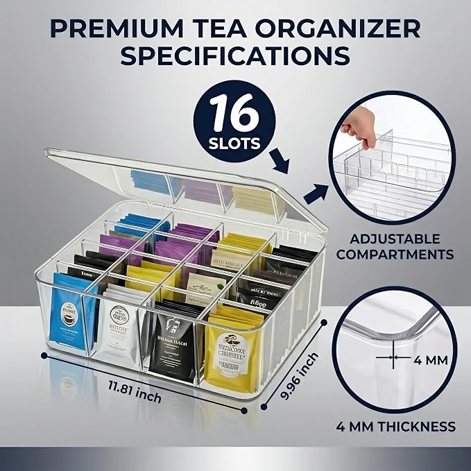 Tea Bags Organizer: Extra Large Tea Bag Holder - Image 2