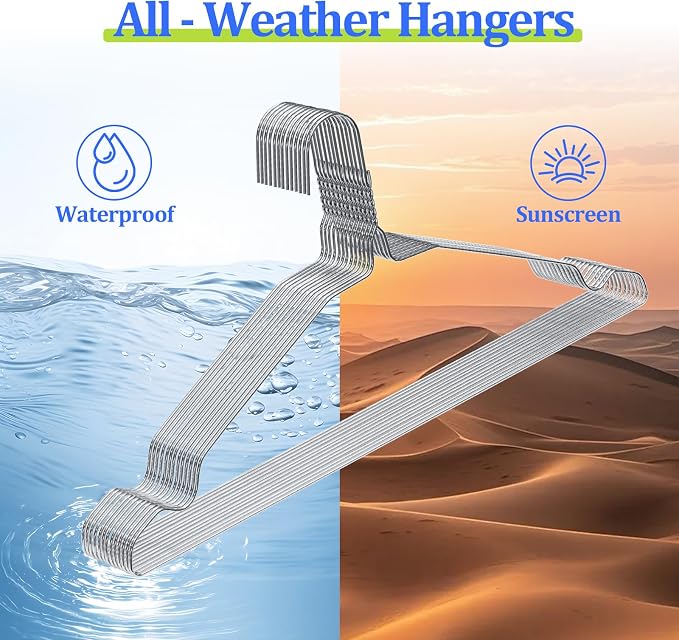 Metal Wire Clothes Hangers 100 Pack, Space Saving Hangers - Image 6