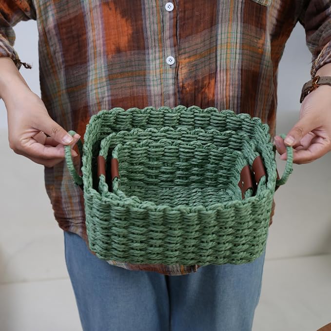 Small baskets for Organizing, Cute woven Storage basket - Image 5
