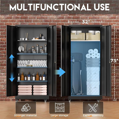 Greenvelly Metal Garage Storage Cabinet - Image 3