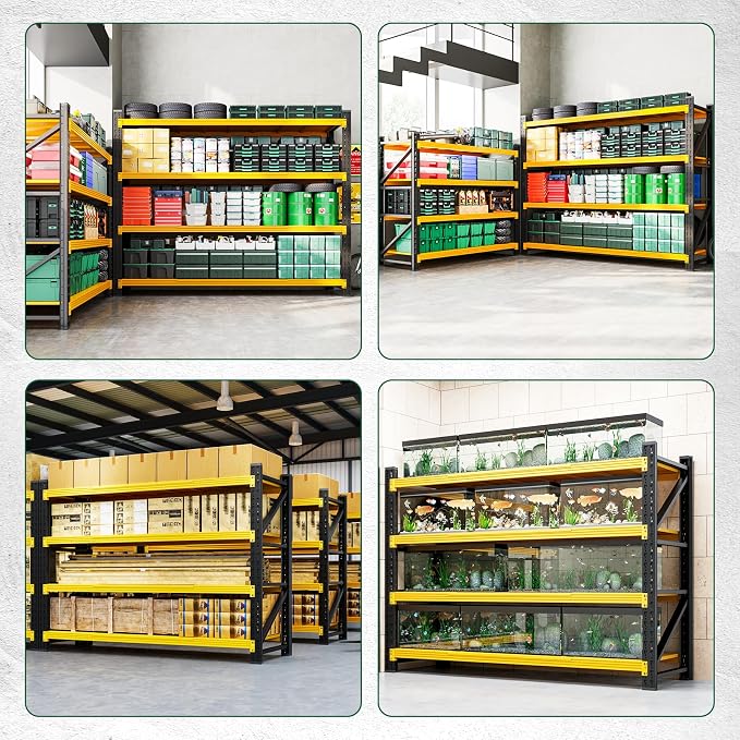 Letaya 4000LBS Heavy Duty Storage Shelves, 4 Tier Large Tall Industrial Shelving - Image 6