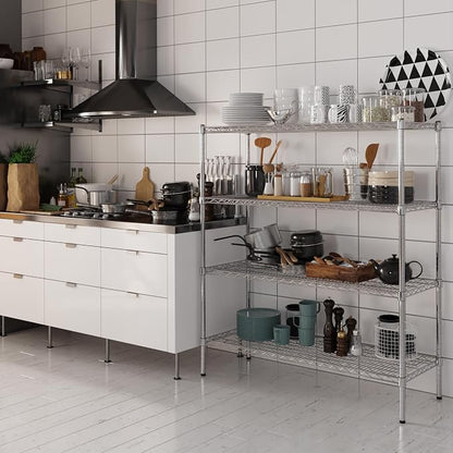 18" Deep x 48" Wide x 54" Height Wire Shelving Kit | 4-Tier | NSF Commercial - Image 2