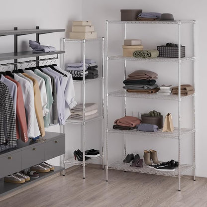 24" Deep x 42" Wide x 86" Height Wire Shelving Kit | 5-Tier | NSF Commercial - Image 5
