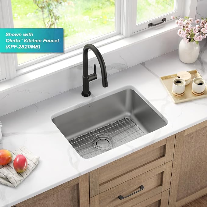 KRAUS Dex 25-inch Undermount 16 Gauge Stainless Steel Single Bowl Kitchen Sink - Image 2