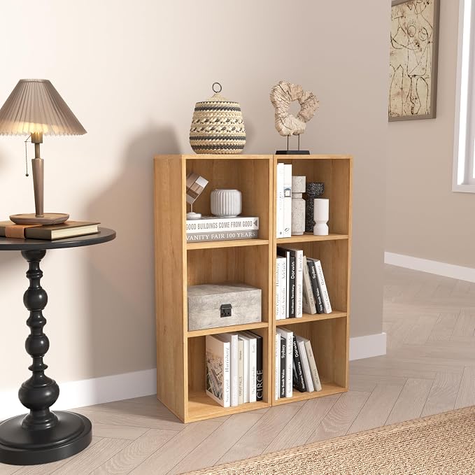 Wooden 3 Cube Storage Organizer, 3 Tier Storage Cubes Storage Display Cubby - Image 6