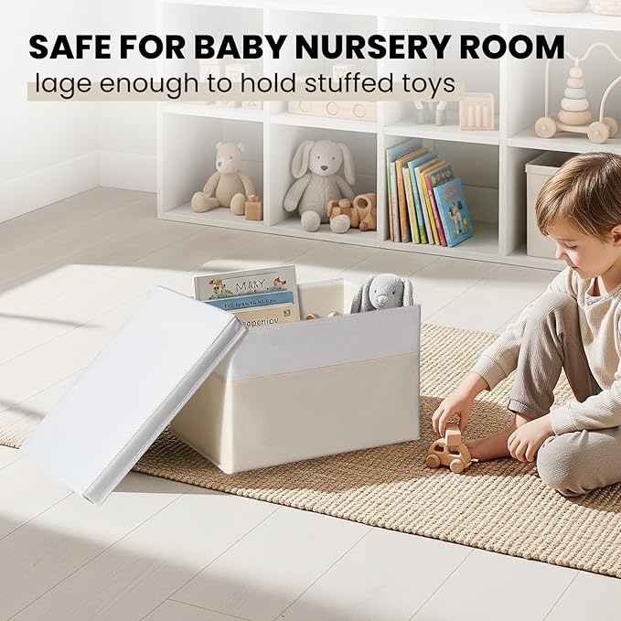 Large Nursery Closet Organizer Bins - 23 QT Decorative Storage Baskets - Image 3