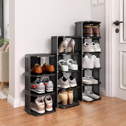 Shoe Racks for Closet, 5 Tiers Stackable Shoe Rack for Front Door Entrance Free - Image 2