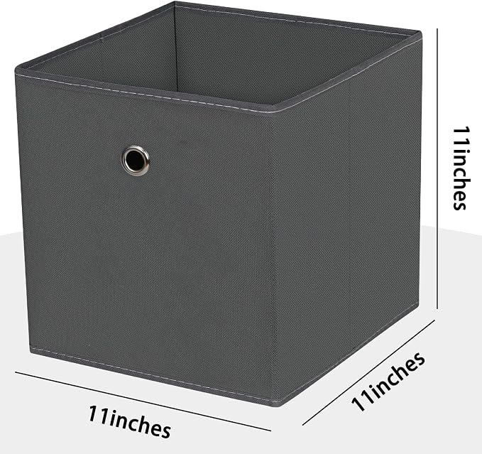 Foldable Storage Cubes Bins, 11 Inch Cloth Storage Cube Fabric Storage Box - Image 2