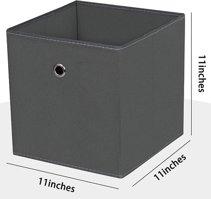 Foldable Storage Cubes Bins, 11 Inch Cloth Storage Cube Fabric Storage Box - Image 2