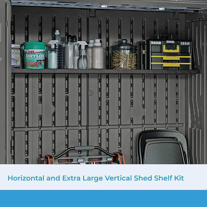Suncast Horizontal or XL Vertical Shed Shelf Kit, Space Saving Shelving - Image 7