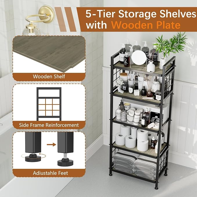 GIOTORENT 5-Tier Pantry Shelves - Image 4