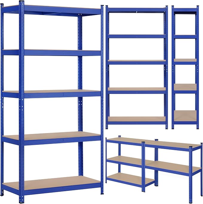 Topeakmart 5-Tier Utility Shelves, Metal Storage Shelves Unit Adjustable Garage - Image 6