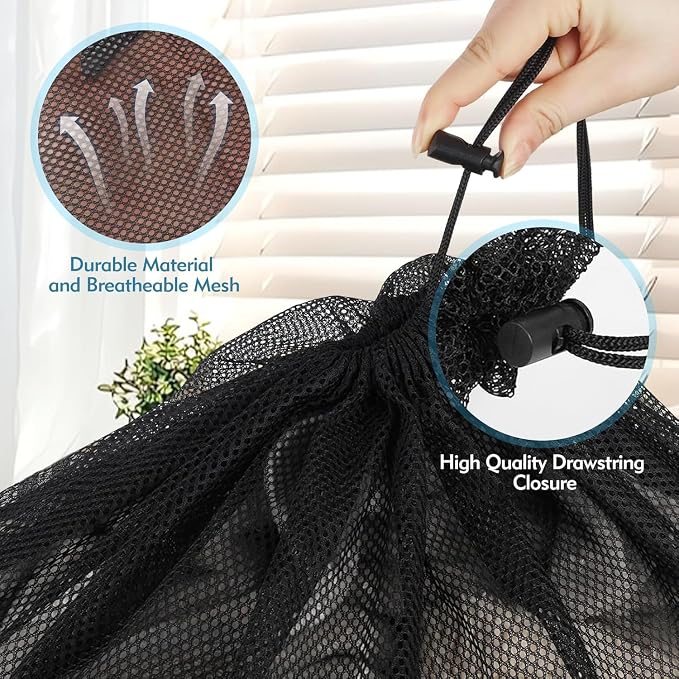 2 Pack Mesh Laundry Bags, 23 x 34 Inches Heavy Duty Mesh Laundry Bag, Large - Image 3