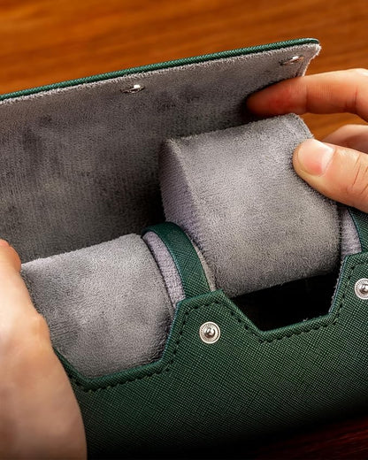 MR.OKAY 2 Watch Travel Case -Premium Leather - Image 7