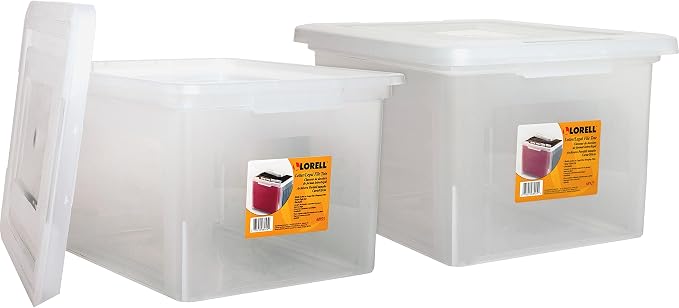 Lorell Letter/Legal Stacking File Box by Lorell