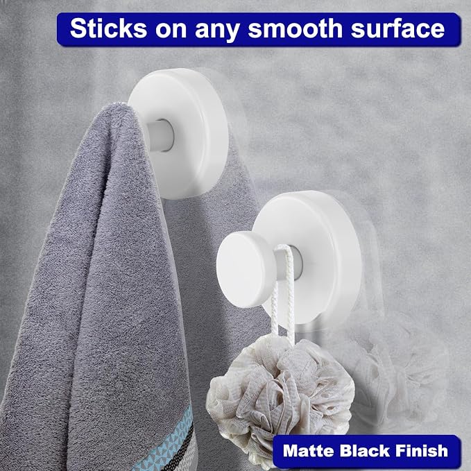 Bntuk Suction Cup Hooks for Shower, Removable Towel Hooks for Bathroom Window - Image 6