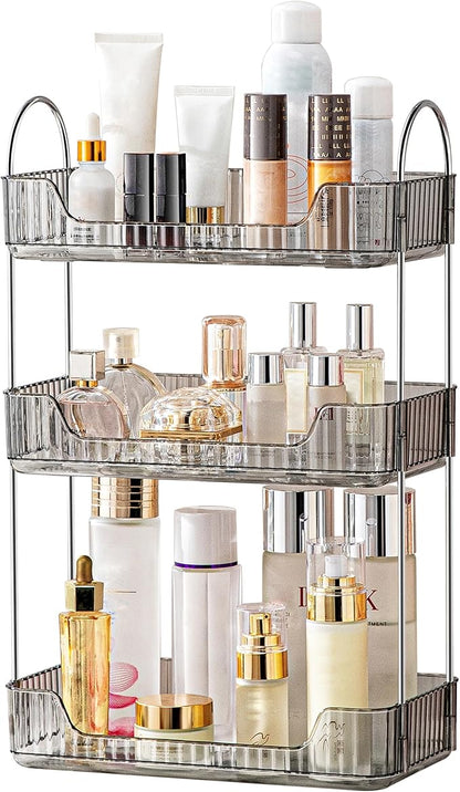 3 Tier Bathroom Organizer Countertop Makeup Perfume Tray Skincare Organizer by AKINBAS