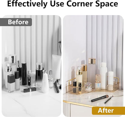 YCIA&DONE Corner Bathroom Counter Organizer, Makeup Organizer - Image 2