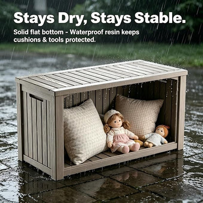 180 Gallon Outdoor Storage Box Waterproof, Large Resin Deck Box - Image 7