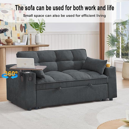 hansones ​66" Multi-Functional Pull-Out Sofa Bed - Image 4