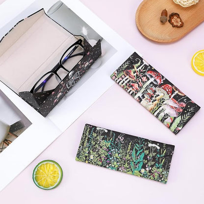 Foldable Glasses Case, Magnetic PU Leahter Sunglasses Case, Cute Hard Shell - Image 7