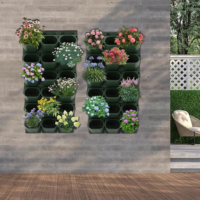 36-Pot Vertical Wall Planter, Modular Stackable Garden - Image 4