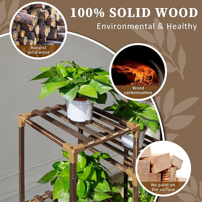 Uneedem Plant Stand Indoor Outdoor, Tall Plant Shelf - Image 2